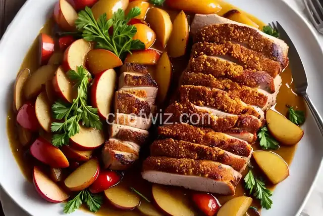 Roast Pork Loin with Apples