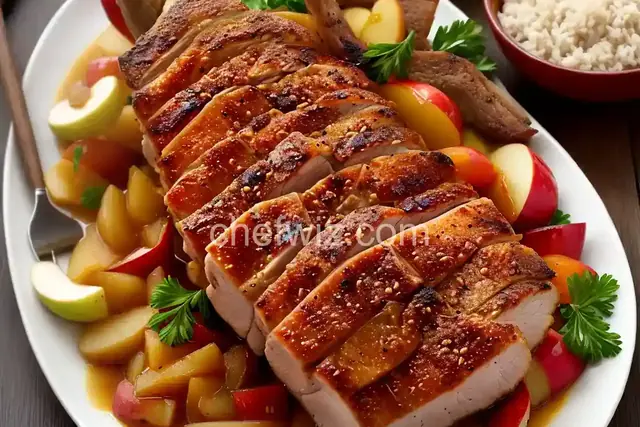 Roast Pork Loin with Applesauce