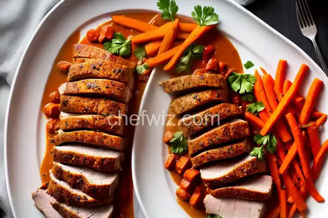 Roast Pork Tenderloin with Carrot Romesco