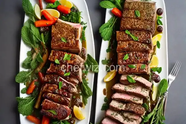 Roast Rack of Lamb with Mint Sauce