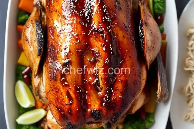 Roast Sticky Chicken-Rotisserie Style