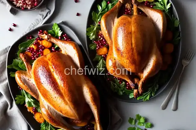 Roast Turkey with Pomegranate Glaze