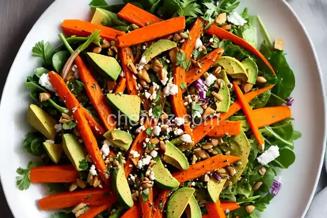 Roasted & Raw Carrot Salad with Avocado