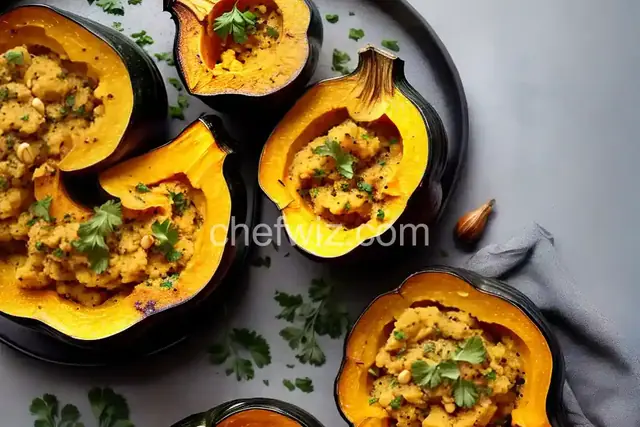 Roasted Acorn Squash and Garlic Mash