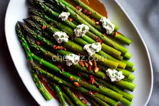 Roasted Asparagus with Herb Goat Cheese
