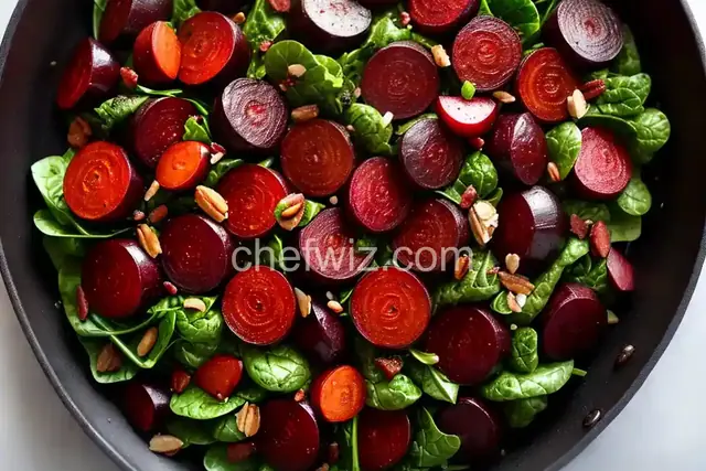 Roasted Baby Beets and Sauteed Beet Greens