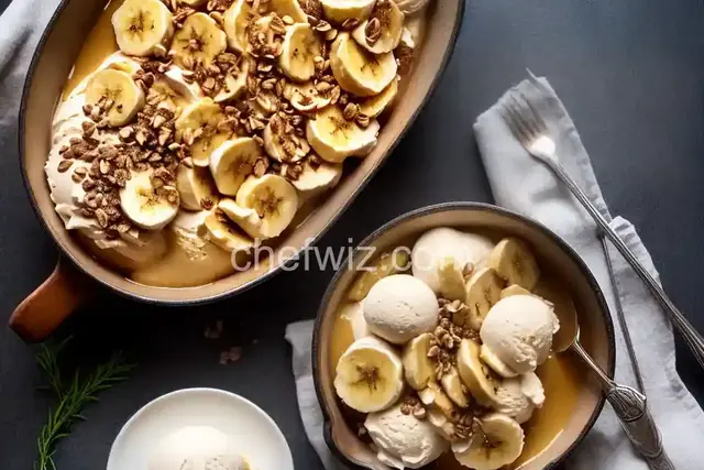 Roasted Banana Whiskey Ice Cream