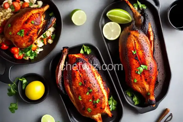 Roasted Barbecued Turkey Legs
