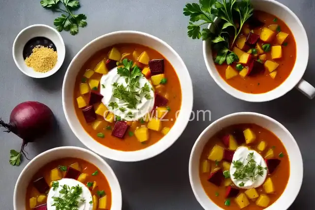 Roasted Beet and Potato Soup