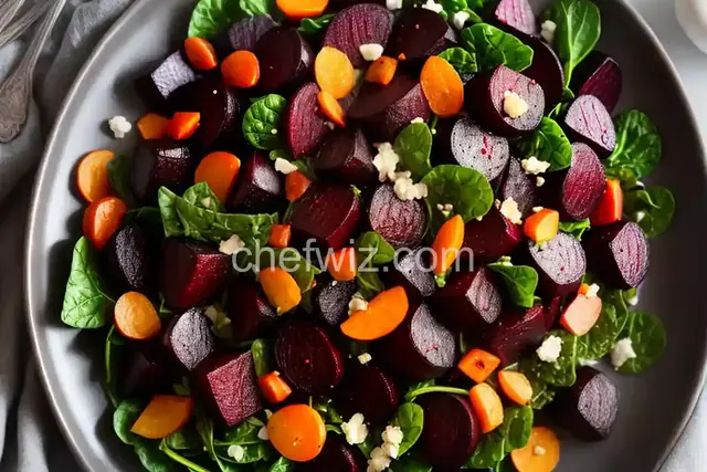 Roasted Beets and Sauteed Beet Greens