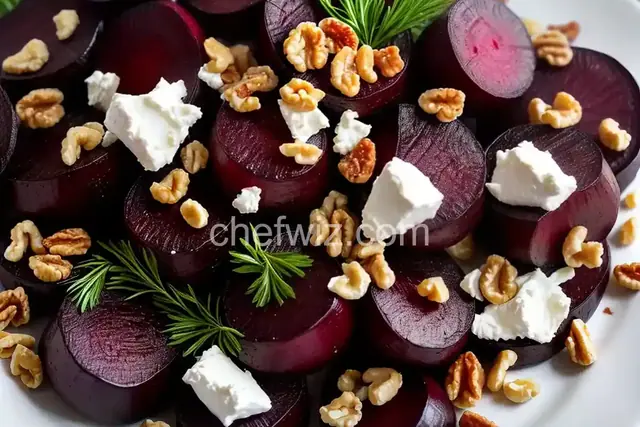 Roasted Beets with Goat Cheese and Walnuts