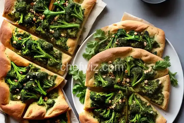 Roasted Broccoli Rabe and Pesto Flatbread
