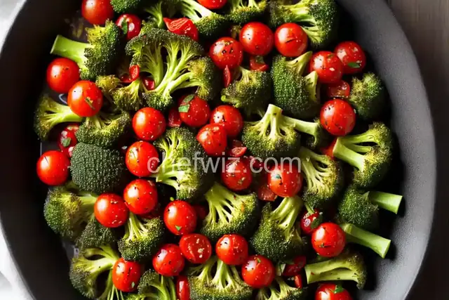 Roasted Broccoli with Cherry Tomatoes