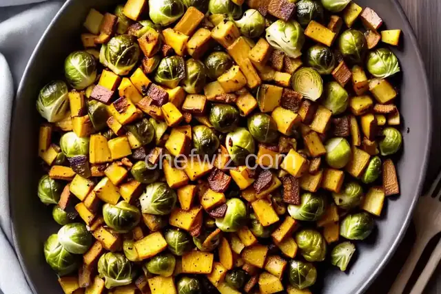 Roasted Brussels Sprouts and Parsnips