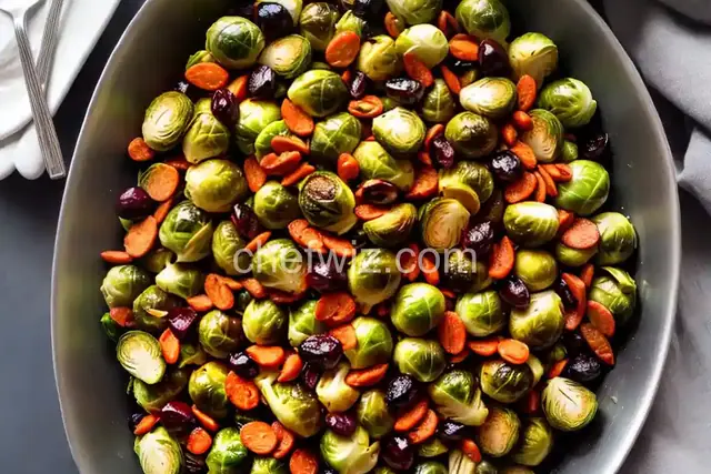 Roasted Brussels Sprouts with Grapes
