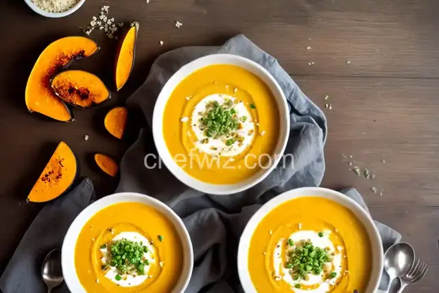 Roasted Butternut Squash Cream Soup with Ginger