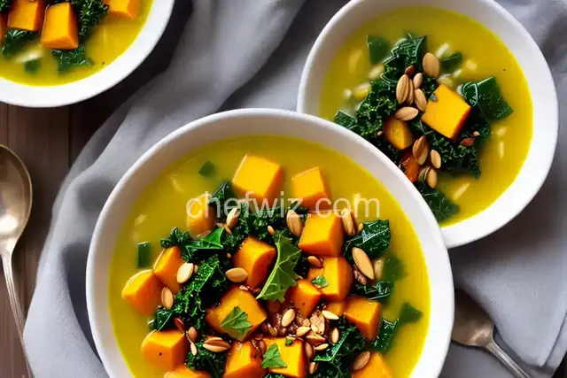 Roasted Butternut Squash, Kale, and Lemon Soup Recipe