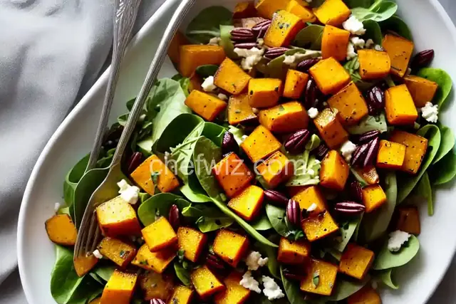 Roasted Butternut Squash Salad with Warm Cider Vinaigrette