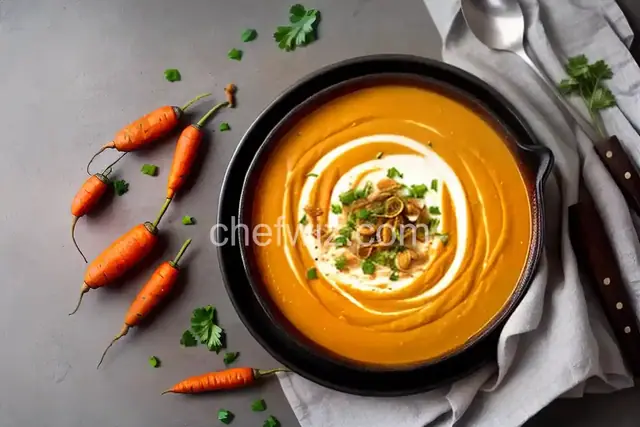 Roasted Carrot Soup With Crispy Shallots