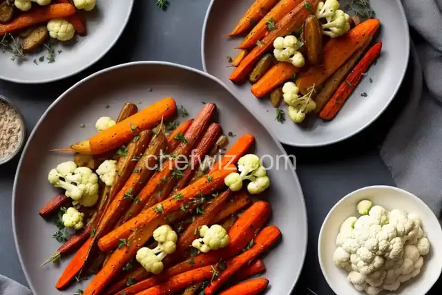 Roasted Carrots and Cauliflower with Thyme