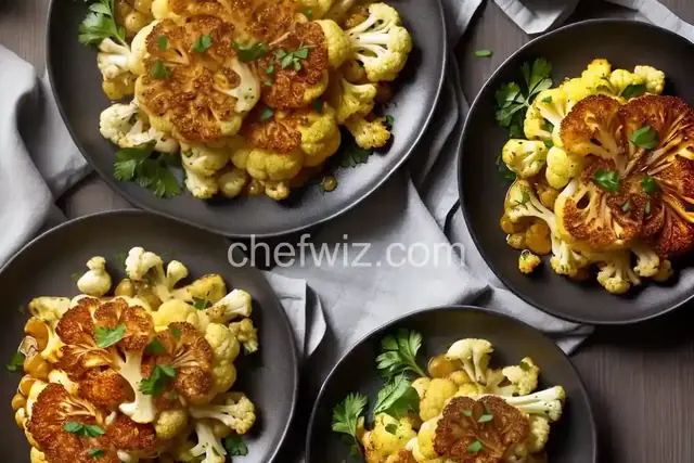 Roasted Cauliflower Piccata
