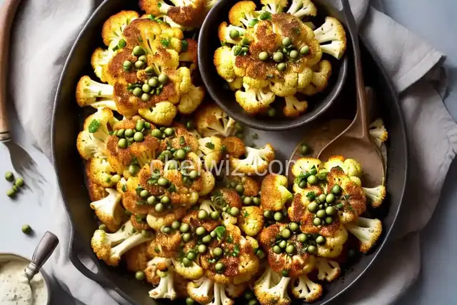 Roasted Cauliflower With Capers and Parmesan