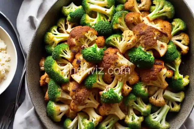 Roasted Cauliflower and Broccoli