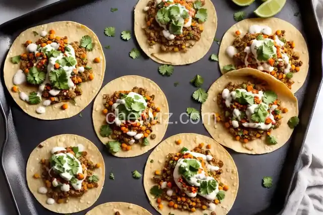 Roasted Cauliflower and Lentil Tacos with Creamy Chipotle Sauce