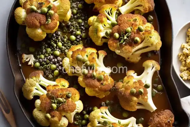 Roasted Cauliflower with Capers and Garlic