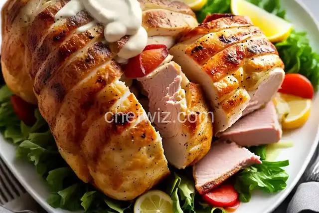 Roasted Chicken Roulade with American Triple Cream and Georgia Ham