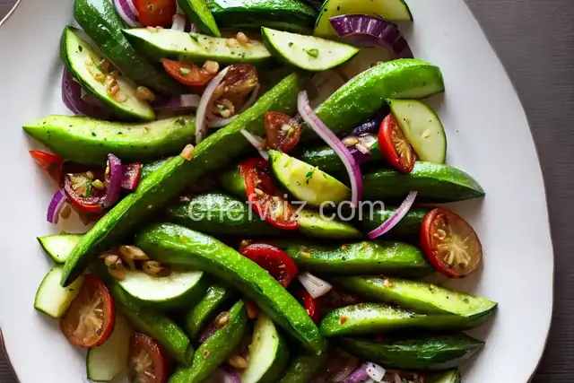 Roasted Cucumbers and Onions with Fresh Herbs
