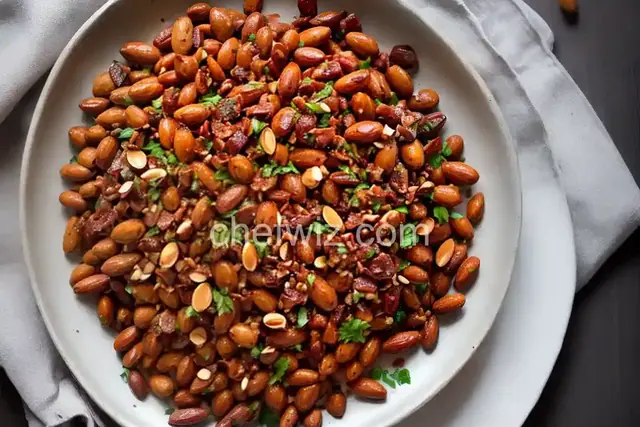 Roasted Dates with Pancetta, Almonds and Chile