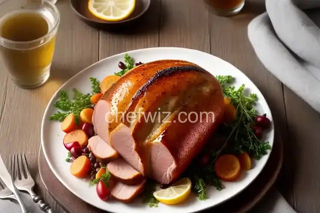 Roasted Fresh Ham with Cider Glaze