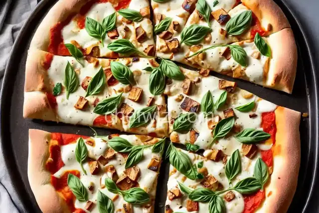 Roasted Garlic White Pizza with Garlic Sauce