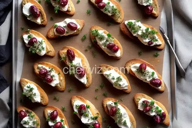 Roasted Grape Crostini with Brie and Fresh Thyme