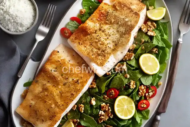 Roasted Halibut with Walnut Crust