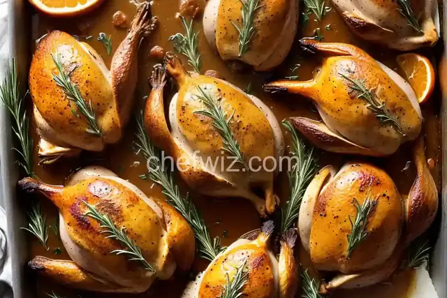 Roasted Orange-Tarragon Cornish Hens