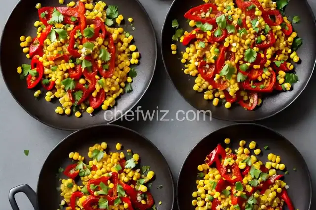 Roasted Pasilla Peppers with Corn and Cotija