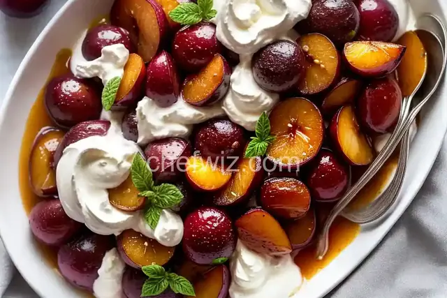 Roasted Plums With Greek Yogurt