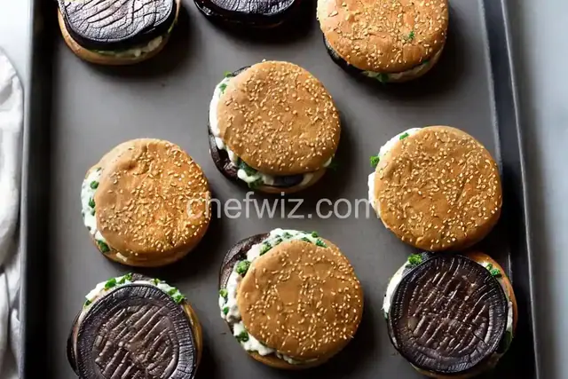 Roasted Portobello Mushroom Burgers with Blue Cheese