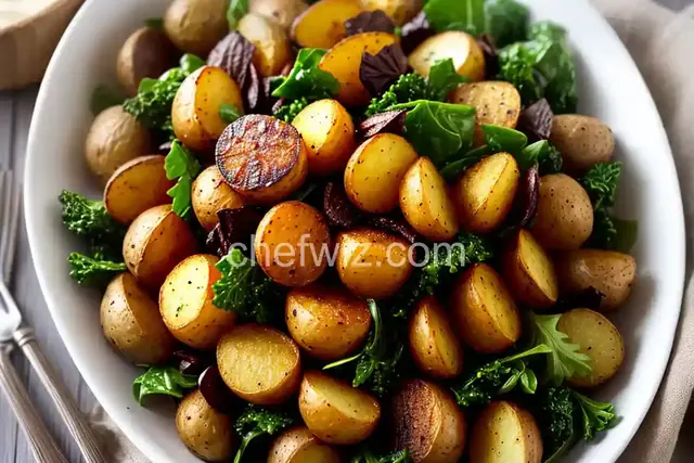 Roasted Potatoes with Greens