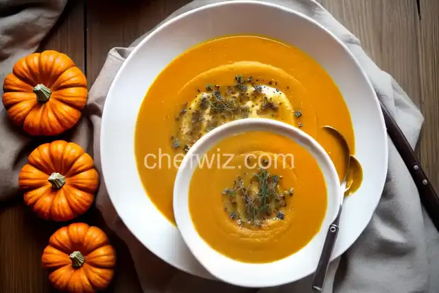 Roasted Pumpkin Soup With Brown Butter and Thyme Recipe