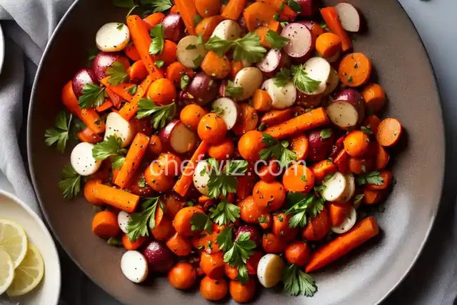 Roasted Radishes and Carrots