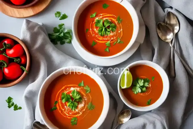 Roasted Red Pepper Soup with Gouda