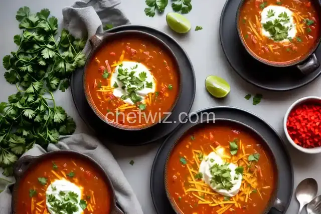 Roasted Red Pepper Tortilla Soup