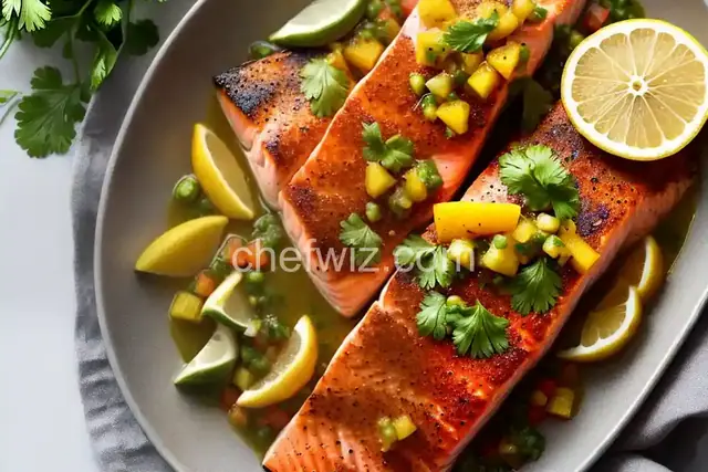 Roasted Salmon With Citrus Salsa Verde