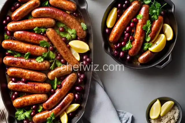 Roasted Sausages and Grapes