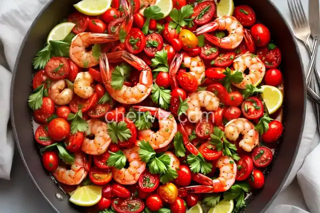 Roasted Shrimp with Cherry Tomatoes
