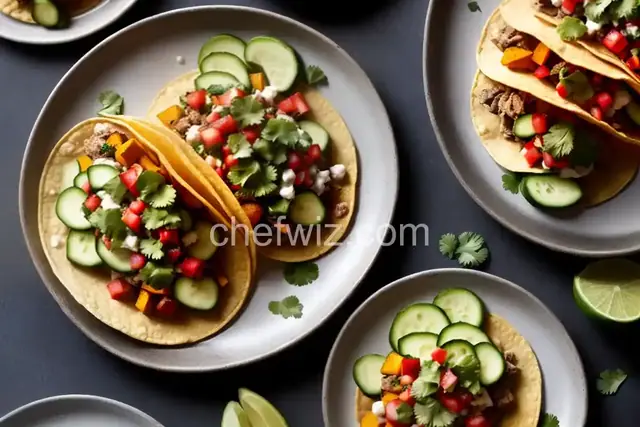Roasted Squash Vampiro Tacos With Cucumber Salsa