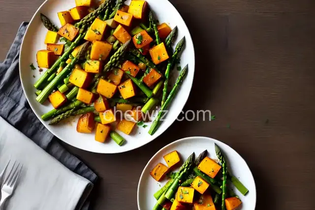 Roasted Squash and Asparagus